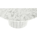  Meridian Genoa White Marble Coffee Table IMAGE 7
