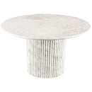 Meridian Genoa White Dining Table IMAGE 3