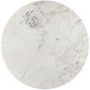  Color_White -- Genoa 48" White Marble Dining Table IMAGE 4