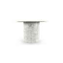  Color_White -- Genoa 48" White Marble Dining Table IMAGE 8
