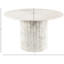 Meridian Genoa White Dining Table IMAGE 9