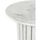  Meridian Genoa White Marble End Table IMAGE 5