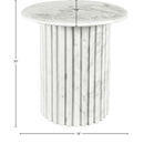  Meridian Genoa White Marble End Table IMAGE 9