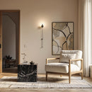  Meridian Bolzano Black Marble End Table IMAGE 2
