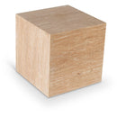  Meridian Bolzano Natural Travertine End Table IMAGE 1