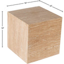  Meridian Bolzano Natural Travertine End Table IMAGE 9