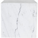  Meridian Bolzano White Marble End Table IMAGE 3