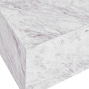  Meridian Bolzano White Marble End Table IMAGE 5