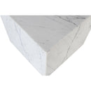  Meridian Bolzano White Marble End Table IMAGE 6