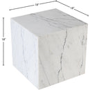 Meridian Bolzano White Marble End Table IMAGE 9