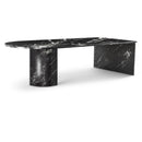  Meridian Salerno Black Marble Coffee Table IMAGE 1