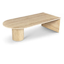  Meridian Salerno Natural Travertine Coffee Table IMAGE 1