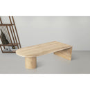  Meridian Salerno Natural Travertine Coffee Table IMAGE 2