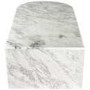  Meridian Salerno White Marble Coffee Table IMAGE 4