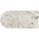  Meridian Salerno White Marble Coffee Table IMAGE 6