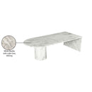  Meridian Salerno White Marble Coffee Table IMAGE 8