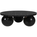  Meridian Spherical Black Marble Coffee Table IMAGE 3