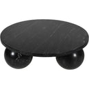  Meridian Spherical Black Marble Coffee Table IMAGE 4