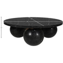 Meridian Spherical Black Marble Coffee Table IMAGE 7
