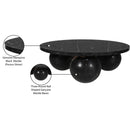  Meridian Spherical Black Marble Coffee Table IMAGE 8