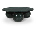  Meridian Spherical Green Forest Marble Coffee Table IMAGE 1