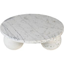  Meridian Spherical White Marble Coffee Table IMAGE 4