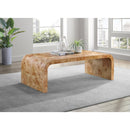  Meridian Cresthill Natural Burl Wood Coffee Table IMAGE 2