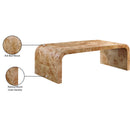  Meridian Cresthill Natural Burl Wood Coffee Table IMAGE 9