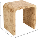  Meridian Cresthill Natural Burl Wood End / Side Table IMAGE 8