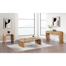  Meridian Cresthill Natural Burl Wood Console Table IMAGE 12