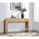  Meridian Cresthill Natural Burl Wood Console Table IMAGE 2