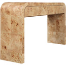  Meridian Cresthill Natural Burl Wood Console Table IMAGE 6
