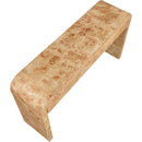  Meridian Cresthill Natural Burl Wood Console Table IMAGE 7
