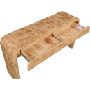  Meridian Cresthill Natural Burl Wood Console Table IMAGE 8