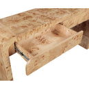  Meridian Cresthill Natural Burl Wood Console Table IMAGE 9