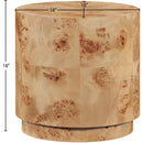  Meridian Burl Natural Wood End Table IMAGE 7