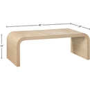  Meridian Cresthill White Oak Wood Coffee Table IMAGE 8