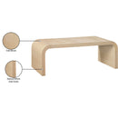  Meridian Cresthill White Oak Wood Coffee Table IMAGE 9