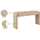  Meridian Cresthill White Oak Wood Console Table IMAGE 11