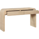  Meridian Cresthill White Oak Wood Console Table IMAGE 3