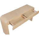  Meridian Cresthill White Oak Wood Console Table IMAGE 8
