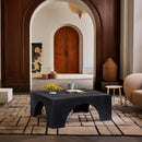  Meridian Arch Black Oak Wood Coffee Table IMAGE 2