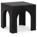  Meridian Arch Black Oak Wood End / Side Table IMAGE 1