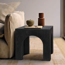  Meridian Arch Black Oak Wood End / Side Table IMAGE 2