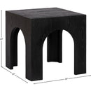  Meridian Arch Black Oak Wood End / Side Table IMAGE 5