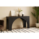  Meridian Arch Black Oak Wood Console Table IMAGE 2