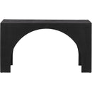  Meridian Arch Black Oak Wood Console Table IMAGE 3