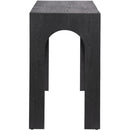  Meridian Arch Black Oak Wood Console Table IMAGE 4