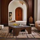  Meridian Arch Brown Oak Wood Coffee Table IMAGE 2