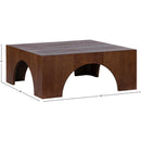  Meridian Arch Brown Oak Wood Coffee Table IMAGE 5